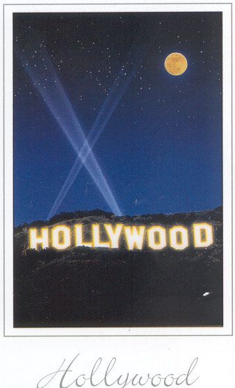 Old fashioned Hollywood postcard Hollywood 50s Aesthetic, Old Hollywood Background, Hollywood Graphic Design, Hollywood Yearbook Theme, Hollywood Sign Painting, Old Hollywood Graphic Design, Hollywood Typography, Retro Hollywood Aesthetic, Old Hollywood Gala