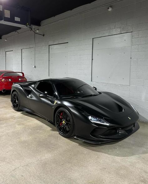 ferrari f8 tributo Ferrari Car Black, Ferrari 458 Spider Black, Ferrari F8 Black, Ferrari F8 Tributo Black, Ferrari 488 Pista Black, F8 Ferrari, Matte Black Ferrari, Black Luxury House, Blacked Out Cars