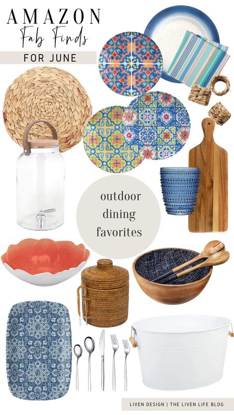 Outdoor dining favorites for summer Outdoor Dishes, Bbq Patio, Outdoor Plates, Dining Essentials, Hosting Essentials, Home Outdoor Decor, Outdoor Dinnerware, Exterior Home Design, Dining Plates