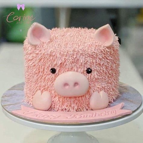 Piggy Cake, Farm Animal Cakes, Pig Birthday Cakes, Animal Birthday Cakes, Farm Animals Birthday Party, Farm Themed Birthday Party, Pig Birthday Party, Pig Cake, Farm Animal Birthday