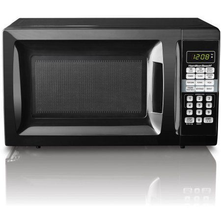 Hamilton Beach MicrowaveDelish Oven Appliance, Oven Black, Black Microwave, Countertop Microwave Oven, Small Microwave, Timer Clock, College Dorm Room, Countertop Microwave, Hamilton Beach