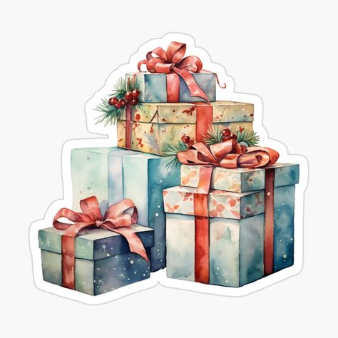 Get my art printed on awesome products. Support me at Redbubble #RBandME: https://www.redbubble.com/i/sticker/Christmas-Time-Santa-Gifts-by-My-Magic-World/154531617.EJUG5?asc=u Cute Christmas Stickers Printable, Christmas Sticker Ideas, Christmas Stickers Printable, Christmas Gift Stickers, Agenda Stickers, Artsy Illustration, Printable Frames, Xmas Sticker, Christmas Scrapbooking