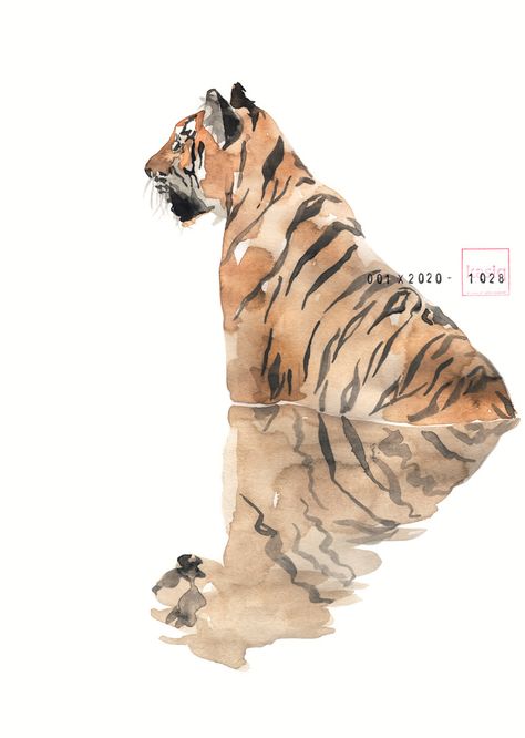 Artbook Vol.3 . chapter 2 [Lifestyle] on Behance Tiger Tattoo Small, Kasiq Jungwoo, Tiger Sketch, Fashion Art Direction, Harry Potter Art Drawings, Watercolor Tiger, Watercolor Paintings Of Animals, Tiger Drawing, Floral Watercolor Paintings