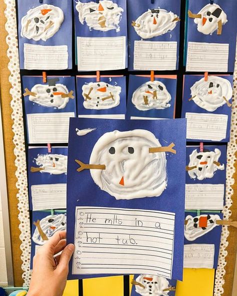 Snowman Writing Activity, Snowman Writing Activities, Kindergarten January, Winter Writing Activities, Sneezy The Snowman, January Writing, Snowman Writing, Kindergarten Writing Activities, January Classroom