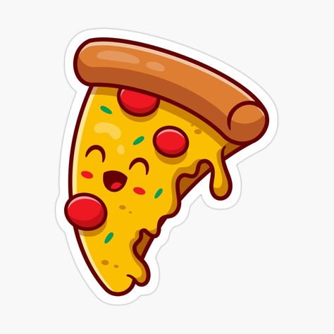 Get my art printed on awesome products. Support me at Redbubble #RBandME: https://www.redbubble.com/i/sticker/Cute-Pizza-Cartoon-by-hussain-1415/70504692.EJUG5?asc=u Kawaii Pizza, Pizza Cartoon, Watermelon Pizza, Cute Pizza, Bond Paper Design, Preppy Stickers, Slice Of Pizza, Mini Pizzas, Veggie Tales