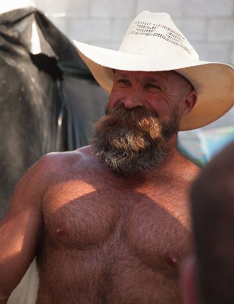 Source: Tumblr  Year: 2016  This man falls into the category of bears because of his hairy large physique. Viking Beard Styles, Beard And Mustache Styles, Beard Envy, Mustache Styles, Epic Beard, Red Beard, Handsome Older Men, Big Beards, Ginger Men