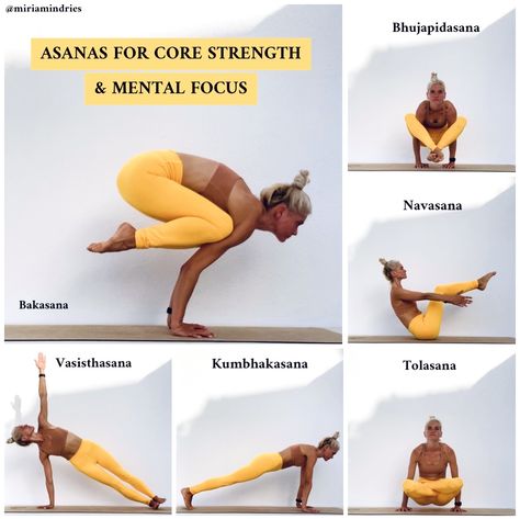 Yoga poses for core strength and mental focus Yoga Poses For Core, Yoga Arm Balance, Arm Balance, Balance Yoga, Strength Yoga, Yoga Tutorial, Arm Balances, Our Energy, Mental Focus