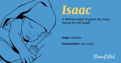 Isaac Name Meaning, Origin, Popularity, Boy Names Like Isaac | Mama Natural Caleb Name Meaning, Ethan Name Meaning, Baby Boy Name List, Popular Boy Names, Gaelic Names, African Name, Names For Boys List, Roman Names, Biblical Names