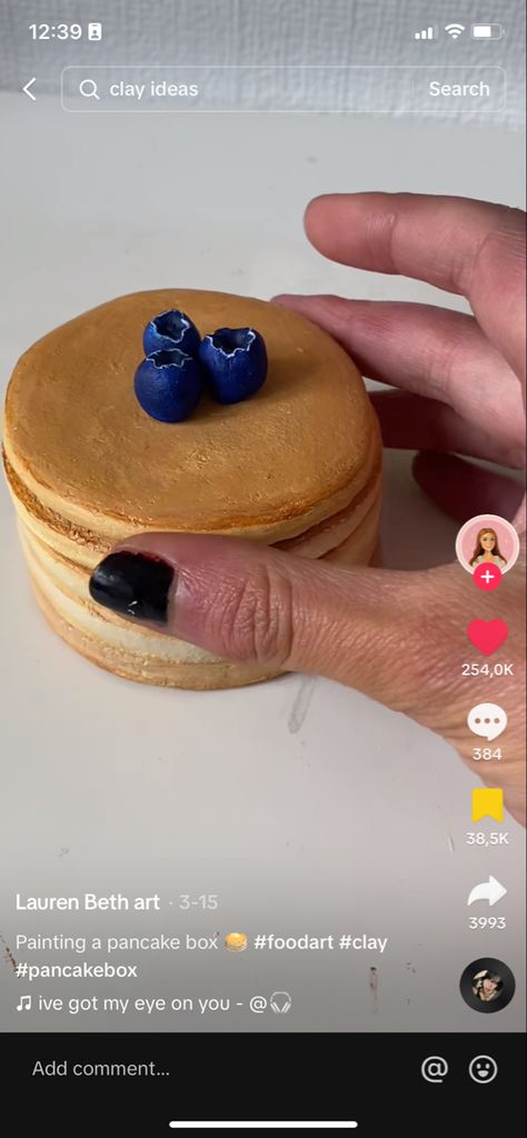 Clay Pancakes, Pancake Box, Food Art, Pancakes