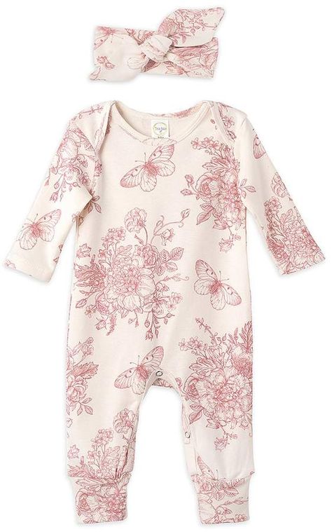 Ivory & Rose Butterfly Playsuit & Headband - Infant Girls #babygirl, #promotion Baby Girl Clothes Newborn, Rose Butterfly, Baby Rosa, Headband Size, Baby Swag, Infant Girls, Cotton Romper