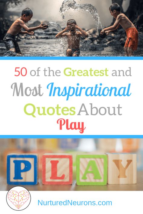 Play is so important child development. Here are 50 of the best quotes about play to inspire you and your children to play more! #play #kids Quotes About Play, Child's Play Quotes, Most Inspirational Quotes, Play Quotes, Childhood Quotes, Fun Activities For Toddlers, Discovery Kids, Toddler Development, Fun Activities To Do