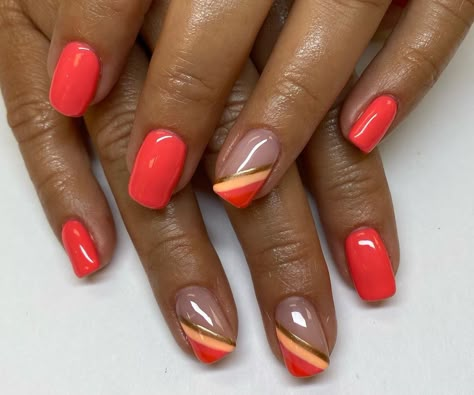 Structure Gel Manicure, Aruba Nails, Short Nails Design Ideas, Toe Nail Ideas, Bold Nails, Artistic Nails, Nail 2024, Sweet Nails, Fancy Nail Art