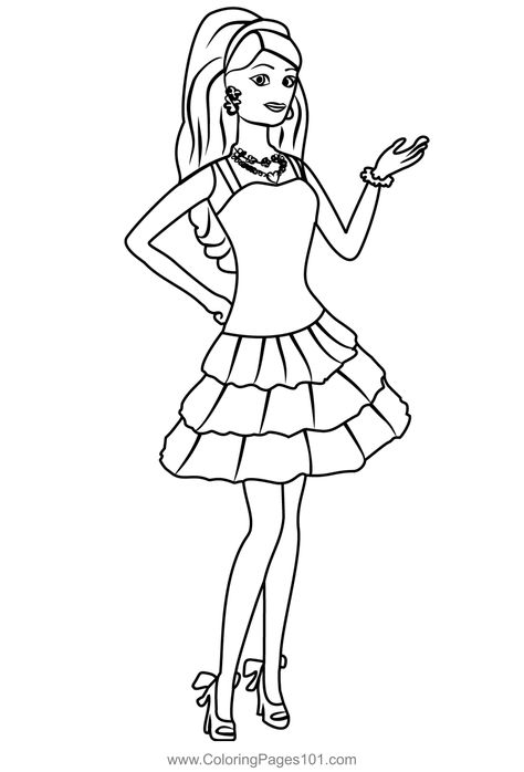 Barbie From Barbie Life In The Dreamhouse Coloring Page Barbie Life In The Dreamhouse Coloring Pages, Barbie Outline, Printable Barbie, Barbie Life In The Dreamhouse, Life In The Dreamhouse, House Colouring Pages, Barbie Coloring Pages, Barbie Coloring, Barbie Life