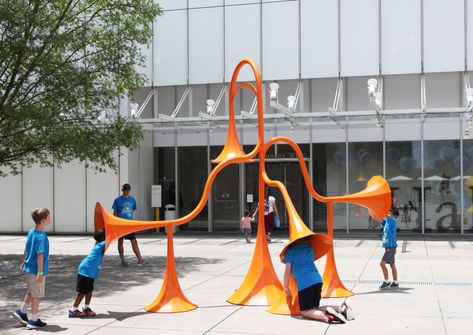 Installation Interactive, Playgrounds Architecture, Urban Playground, Sound Sculpture, Sound Installation, Public Space Design, Sound Art, Public Sculpture, Playground Design