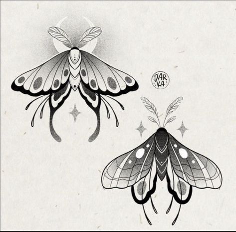 Bugs Tattoo Design, Tiny Moth Tattoo, Moth Drawing Tattoo, Bug Tattoo Design, Luna Moth Drawing, Moth Drawings, Moth Tattoo Ideas, Tattoos Abstract, Borboleta Tattoo