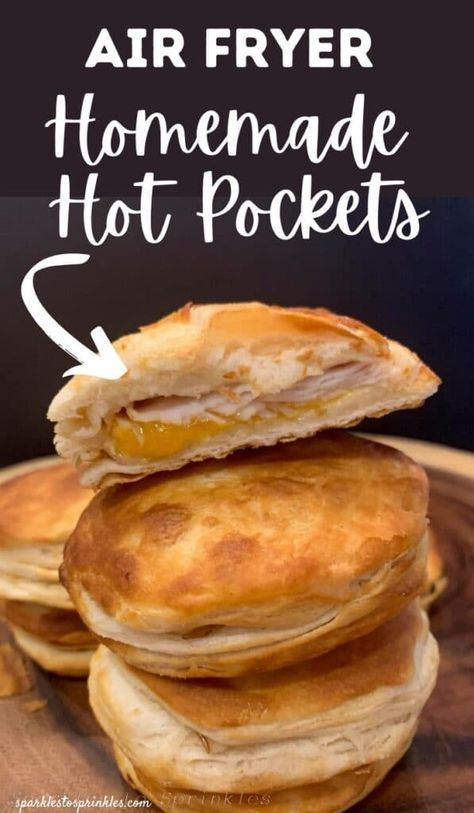 Homemade Hot Pockets, Cooks Air Fryer, Air Fryer Oven Recipes, Air Fry Recipes, Hot Pockets, Air Fryer Dinner Recipes, Air Fryer Recipes Easy, Air Fryer Recipes Healthy, Deli Meat