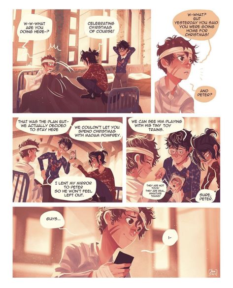 Harry Potter Comics The Marauders, Mauraders Fanart Wolfstar, Wolfstar Comic, Mauraders Fanart, Marauders Era Fanart, Atyd Fanart, Hogwarts Fanart, Harry Potter Illustrations, Harry Potter Feels