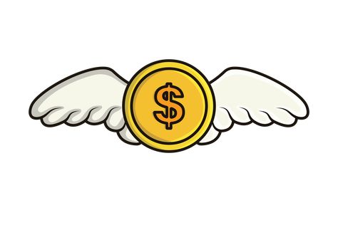 American Currency, Wings Illustration, Money Symbol, Currency Design, Bullet Journal Paper, Dollar Sign, Business Icon, Gold Coin, Journal Paper