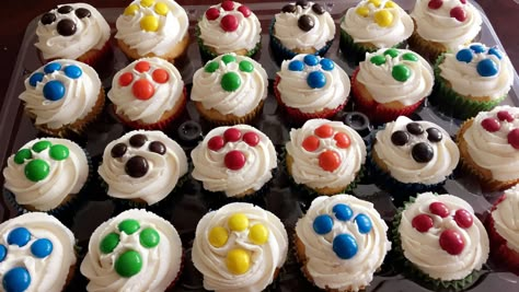 Diy Paw Patrol Cupcakes, Easy Paw Patrol Cupcakes, Paw Patrol Cupcakes Ideas, Paw Patrol Muffins, Paw Patrol Pull Apart Cupcakes, Paw Cupcakes Ideas, Cupcake Cake Paw Patrol, Mighty Pups Cupcakes, Paw Patrol Cupcakes 3rd Birthday