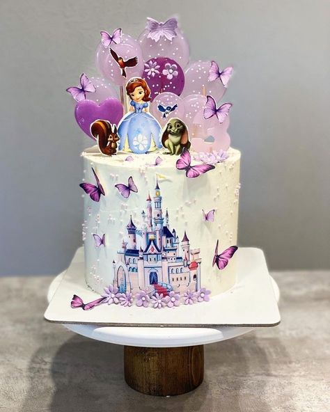 Sofia Theme Cake, Princess Sophia Cake, Cinderella Theme Birthday, Sofia The First Birthday Cake, Sofia Birthday Cake, Princess Sofia Cake, Princess Birthday Cakes, Sofia The First Cake, Sofia Cake