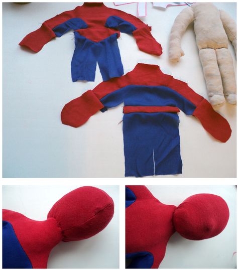 How to sew Spiderman soft toy or doll Custom Puppets, Spiderman Costume, Free Sewing Pattern, Crochet Teddy Bear, Diy For Men, Doll Sewing Patterns, Crochet Teddy, Sewing Dolls, Sewing Toys