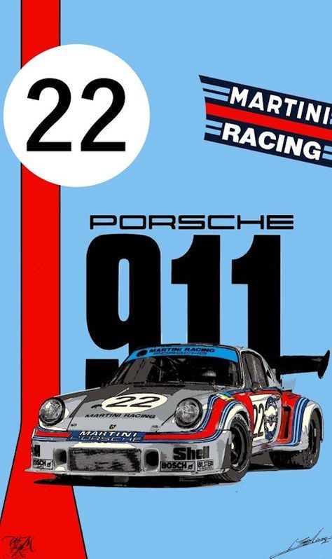 Porsche Martini Wallpaper, Porche Race Car, Retro Racing Poster, Porche Vintage, Martini Porsche, Martini Racing Porsche, Vintage Motorsport, Porsche Rsr, Porsche Poster