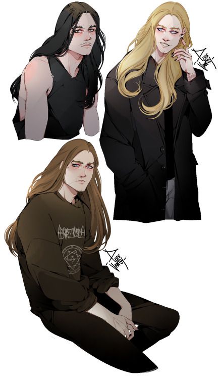 Metal Head Character Design, Metal Head Fanart, Metal Head Drawing, Mayhem Fanart, Metal Fanart, Pelle Ohlin, Singing Drawing, Mayhem Black Metal, Metalhead Guy