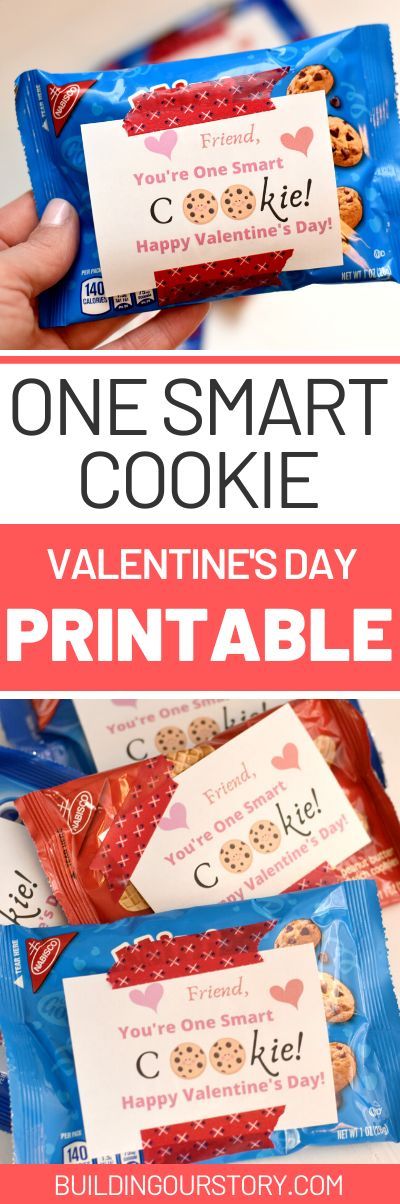 Smart Cookie Printable, Easy Diy Candy, Candy Free Valentines, Cookie Printable, Valentine's Day Treats, Printable Valentines Day Cards, Valentine Diy, One Smart Cookie, Valentines Day Funny