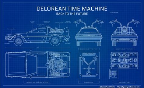 DeLorean Time Machine (Blueprint by me) : r/BacktotheFuture Machine Blueprint, Delorean Time Machine, Flux Capacitor, Smart Auto, Time Machine, To The Future, Back To The Future, Circuit, Pop Culture