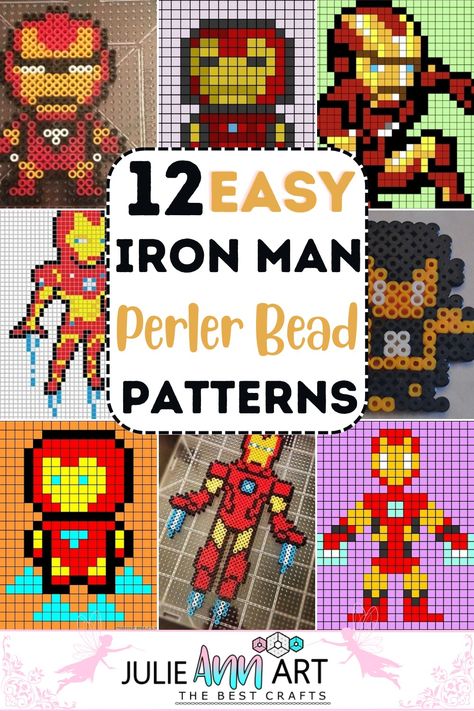 Iron Man Perler Beads Iron Man Perler Beads, Marvel Perler Bead Patterns, Iron Man Helmet, Beads Patterns, Diy Perler Bead Crafts, Melty Beads, Diy Perler Beads, Perler Beads Designs, Perler Patterns