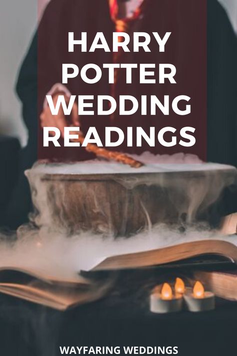 There aren’t many Harry Potter excerpts that would scream “WEDDING READING” to the average couple. But for the unconventional couple, looking for a different, unique sort of wedding reading to add to their ceremony, these can work perfectly! Harry Potter Wedding Quotes, Harry Potter Theme Wedding Ideas, Harry Potter Wedding Vows, Harry Potter Wedding Ceremony, Wedding Toast Quotes, Harry Potter Wedding Ideas, Harry Potter Engagement, Wedding Vowels, Hp Wedding