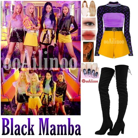 Black Mamba Outfit Inspired, Aespa Black Mamba Outfit Inspired, Aespa 5th Member Outfits Black Mamba, Aespa Black Mamba Outfit, Black Mamba Aespa, Aespa Black Mamba, Outfit Kpop, Pop Outfits, Outfit Inspired