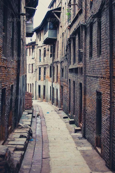 Old Place Background, Nepal Street, Nepal Aesthetic, Travel Wallpapers, Empty Street, Street Film, Radio Silence, White Cliffs, Stone Street