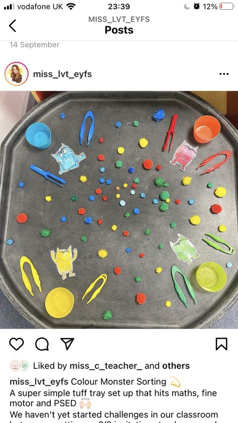 Sen Nursery Activities, Colour Monster Goes To School Activities, The Colour Monster Activities Preschool, Feelings Eyfs Activities, Eyfs Emotions Activities, Psed Eyfs Activities Preschool, Colour Monster Tuff Tray, Psed Eyfs Activities, Colour Monster Activities Eyfs