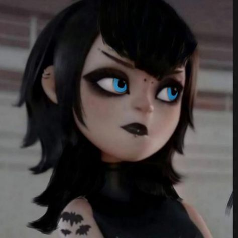 Goth Mavis, Goth Profile Pics, Goth Fanart, Mavis Fanart, Goth Pfps, Imp Oc, Barbiecore Outfit, Mavis Hotel Transylvania, Mavis Dracula