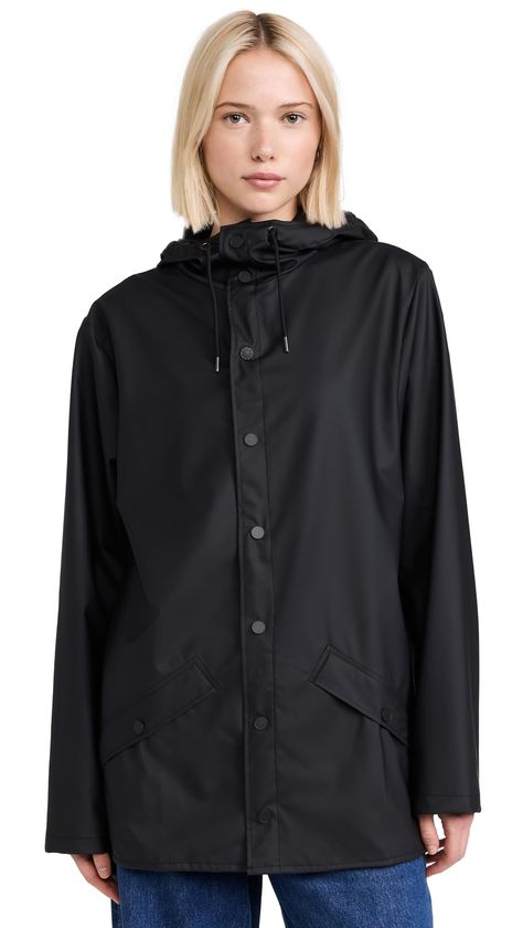 PRICES MAY VARY. WATERPROOF, WINDPROOF, LIGHTWEIGHT AND ENGINEERED VENTILATION: This waterproof jacket for men and women is an ever-contemporary rain jacket delivering high functionality in a minimal silhouette. Features include double welded slanting flap pockets, adjustable cuffs and a fishtail hem. The look is finished with snap fastenings, under-arm eyelets, and a back yoke with concealed vents. FEATURES: A rain jacket for adults featuring snap closure, placket with snap fastenings, drawstri Waterproof Jacket Men, Rubber Raincoats, Safety Clothing, Rain Jacket Women, Pu Fabric, Jacket For Men, Waterproof Jacket, Rain Wear, Waterproof Fabric