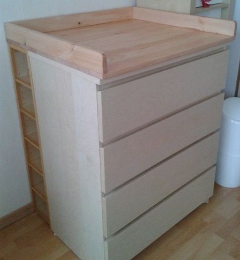 - IKEA Wickelkommode Ikea Baby, Ikea Nursery, Shabby Chic Nursery, Baby Changing Table, Baby Changing Tables, Hemma Diy, Ikea Malm, Ikea Hackers, Nursery Storage