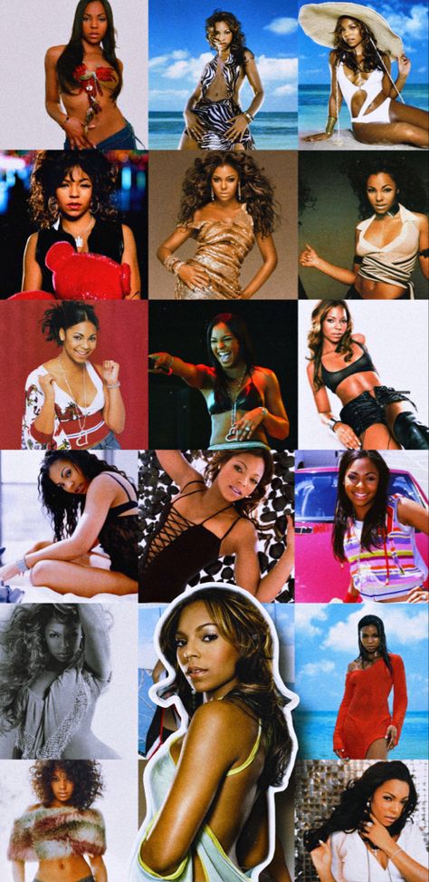 Ashanti 2000's Outfits, Ashanti Wallpaper, Ashanti Aesthetic, Ashanti Singer, Ashanti 2000's, Black Female Singers, Tupac Photos, Singer Aesthetic, Bestie Outfits