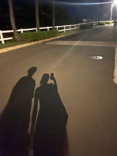 Late Night Walks Couple Shadow, Couple Shadow Aesthetic Night, Couple Shadow Aesthetic, Late Night Walks Couple, Shadow Aesthetic, Couple Shadow, Late Night Walks, Pranks Pictures, Boyfriend Pranks