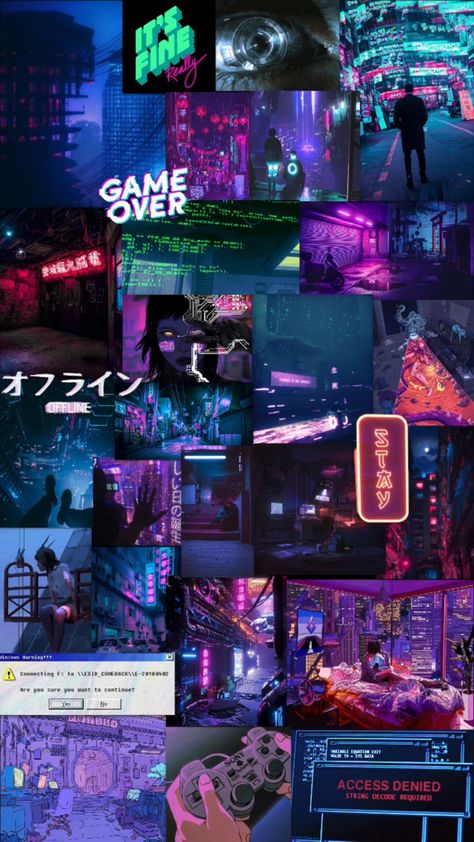 #cyberpunk #vaporwave #aesthetic #wallpaper #collage Cyberpunk Aesthetic Widget, Cyberpunk Moodboard Aesthetic, Girly Cyberpunk Aesthetic, 90s Cyberpunk Aesthetic, Cyberpunk Aesthetic Wallpaper Desktop, Cyberpunk Lockscreen, 80s Cyberpunk Aesthetic, Zenith Aesthetic, Retro Cyberpunk Aesthetic