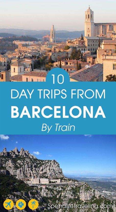 Barcelona Day Trips, Day Trips From Barcelona, Trips From Barcelona, Barcelona Itinerary, 1 Day Trip, Train Trips, Vacation 2023, Spain Itinerary, Spain Vacation