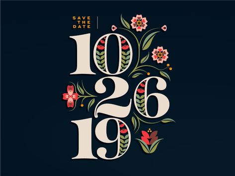 Numbers Typography, Design Invitation, Hand Lettering Inspiration, Invitation Party, Round Two, Christmas Fonts, Types Of Lettering, Beautiful Invitations, Typography Letters