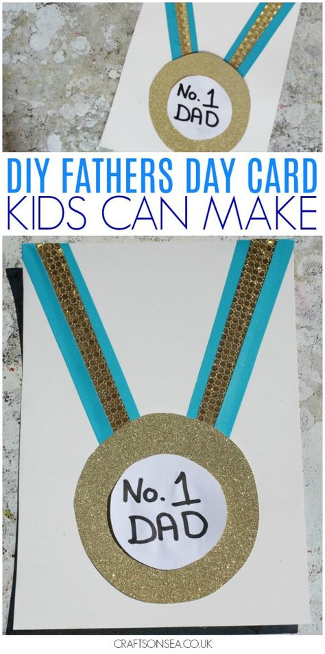 fathers day card kids can make medal Diy Father's Day Cards, Kids Fathers Day Crafts, Fathersday Crafts, Make This, Fathers Day Art, Father's Day Activities, Scissor Skills, Diy Father's Day Gifts, Fathers Day Card