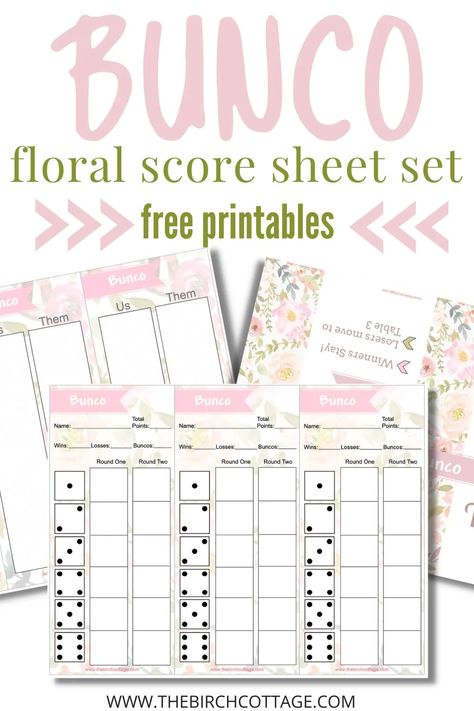 Bunko Score Sheets Free, Free Bunco Printables, Free Bunco Score Sheets Printables, Bunco Score Sheets Printable Free, How To Play Bunco, Bunco Printables, Bunco Ideas, Bunco Score Sheets, Bunco Themes