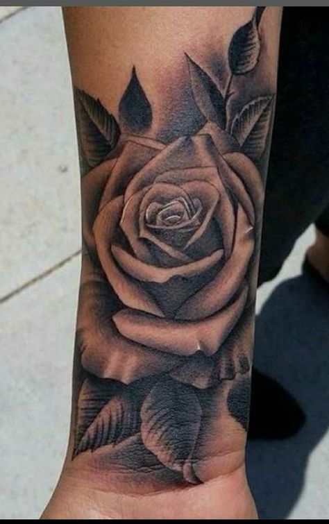 Black And White Rose Tattoo, Flower Wrist Tattoo, Delicate Flower Tattoo, White Rose Tattoos, Rose Tattoo Sleeve, Wrist Tattoo Ideas, Rose Tattoos For Women, Rose Tattoos For Men, Tattoo Shading