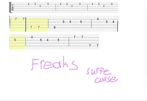 Ukulele Tabs Songs Anime, Freaks Guitar Chords, Minecraft Ukulele Tab, Freaks Tabs Guitar, Freaks Ukulele, Uke Tabs Songs, Ukulele Tabs Fingerpicking Easy, Uke Tabs Fingerpicking, Bass Tabs Songs