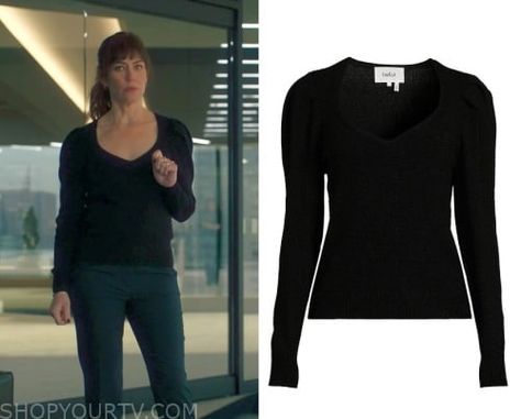 Billions: Season 7 Episode 3 Wendy's Black Puffed Sleeve Sweater Puff Sleeve Sweater, Tv Show Fashion, Episode 3, Sweater Sleeves, Sleeve Sweater, Fashion Looks, Tv, Clothes, Black