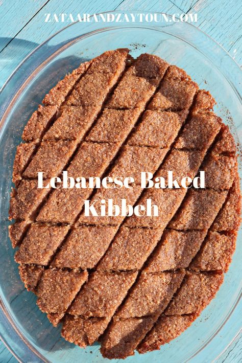 Kibbeh Bil Sanieh, Kibbee Lebanese, Baked Kibbeh Recipe Lebanese, Medetarian Dishes, Kibeh Lebanese, Lebanese Kibbeh Recipe, Kibbe Recipe, Baked Kibbeh Recipe, Kibbeh Recipe Lebanese