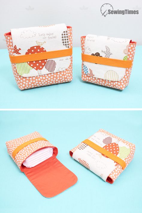 Sewing Mini Projects, Diy Pouch Bag Tutorial, Easy Sewing Ideas For Beginners, Pouch Without Zipper, Makeup Pouch Pattern, Simple Pencil Pouch, Diy Small Bag, Diy Pouch Bag, Pad Pouch