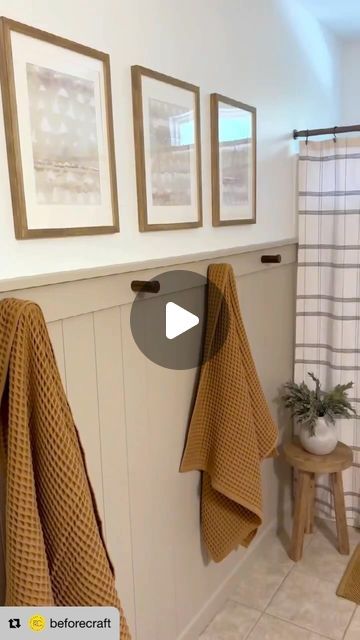 Interiors with Becky on Instagram: "Super easy DIY accent wall tutorial! A quick trip to Home Depot and you’ll be all set to go 🙌 

Once finished, can be painted either classic white or a bold color as a nice accent. 

Project done by @sharpesouthernhome 🥰

#beforeandafter #home #architectures #design #decoration #architect #homedecor #architecturaldigest #traditionalhome #luxuryhome #luxuryhomes #homemade #exteriordesign #renovation #dreamhome #interiordesign #beautifulhomes #homedecor #beforecraft #designbuild #diy #homedesign #shiplap #accentwall #taylorswift #interiors" Panel Wall In Bathroom, Diy Wall Shiplap, Wall Paneling In Bathroom, Diy Board And Batten Wall Bathroom, Tan Shiplap, Accent Wall Bathroom Painted, Accent Wall Behind Toilet, Bathroom Shiplap Wall, Board And Batten Wall Bathroom